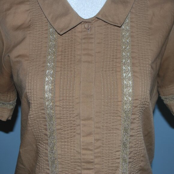 Adorable Brown Western Vibe Button-Up - Picture 4 of 5
